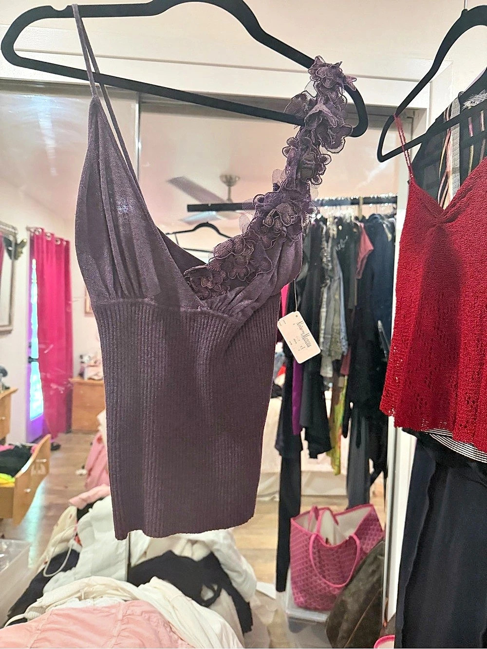 Catherine Malandrino Floral Lace Camisole in Purple 💜 Small NWT
